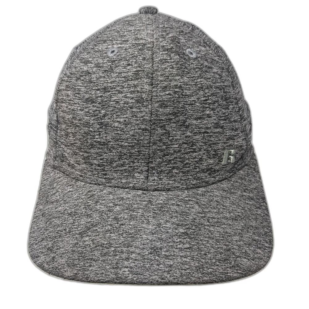 Russell Baseball Cap Gray One Size Heathered Stretch Fit Dri-Power Athletic Hat